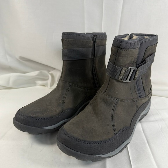 Merrell‎ Waterproof Winter Boots Faux Fur Lined Buckle Detail US 7 - Picture 1 of 8